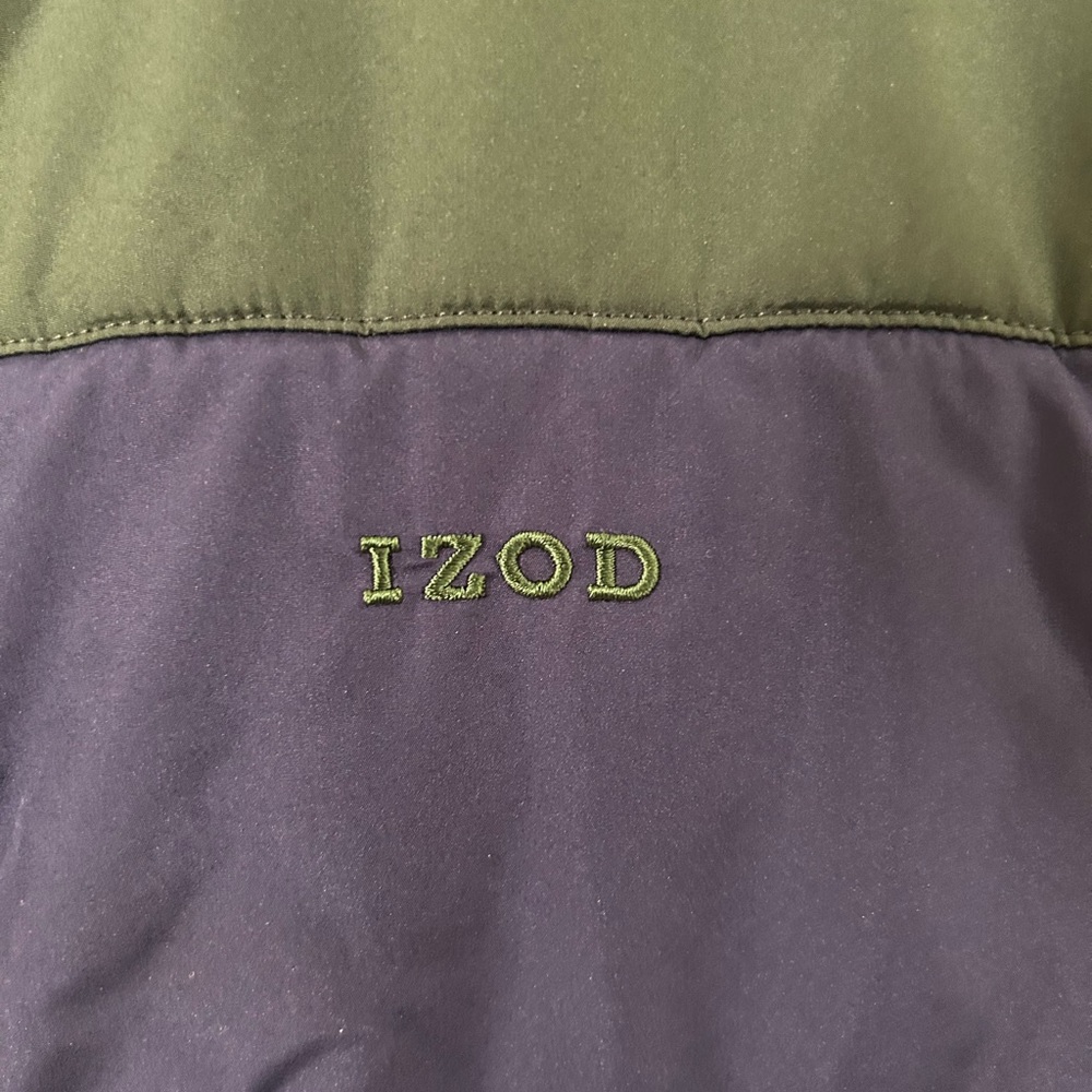 Izod Color Block Puffer Vest Blue/Green Sz Lg - Picture 4 of 7